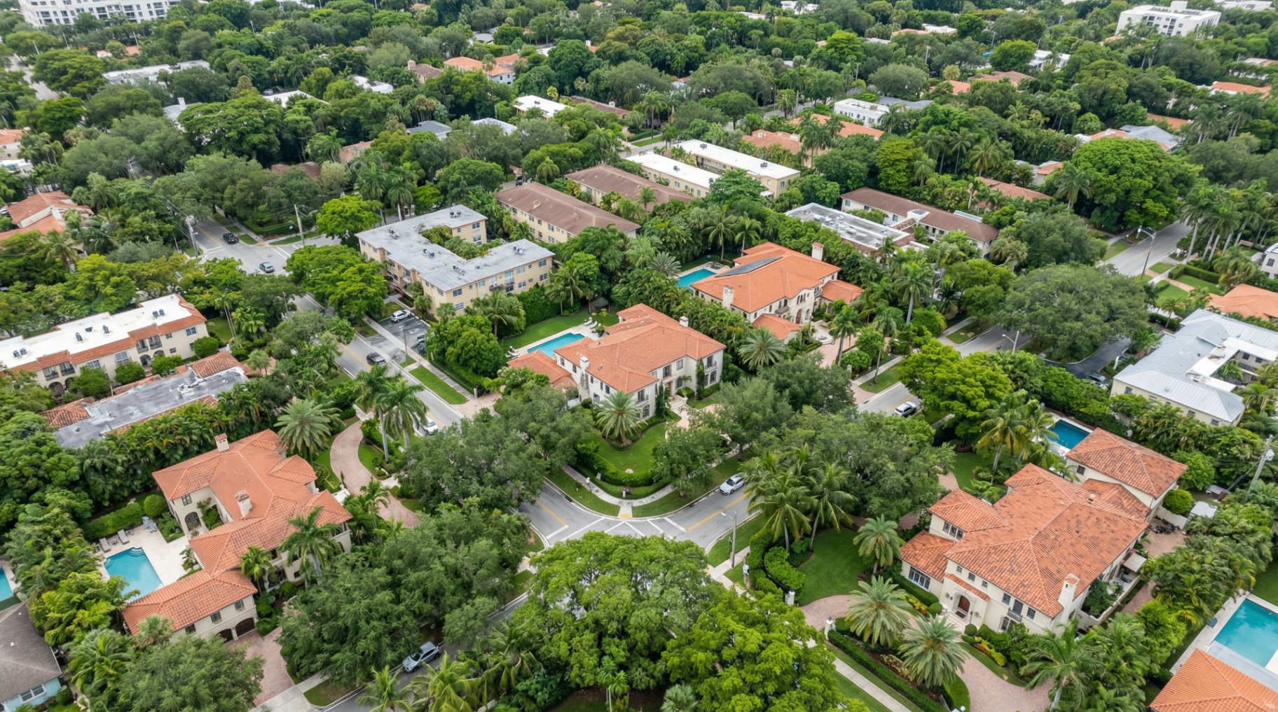 Coconut Grove Aerial Overview - Coconut Grove real estate photography