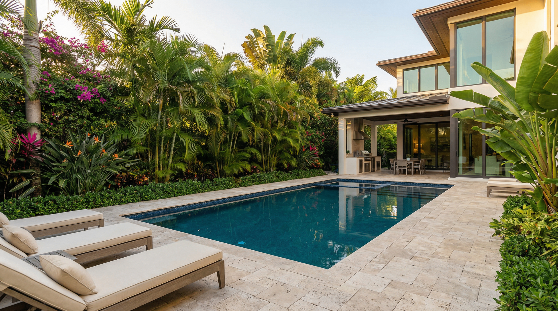 Tropical Pool Estate - Key Biscayne real estate photography