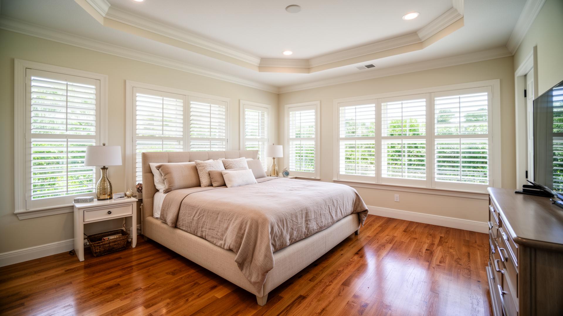 Master Bedroom with Plantation Shutters — Bradenton