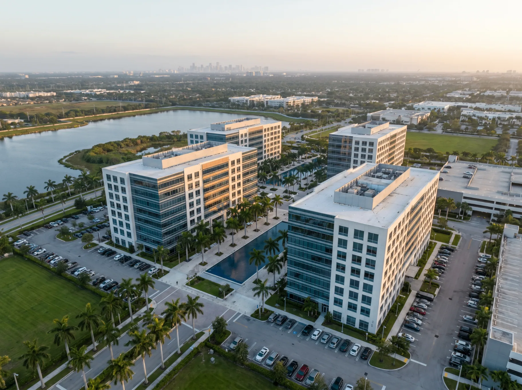 Meridian One Corporate Campus — Doral, Miami · 4-Building Class-A Office · 480,000 sqft
