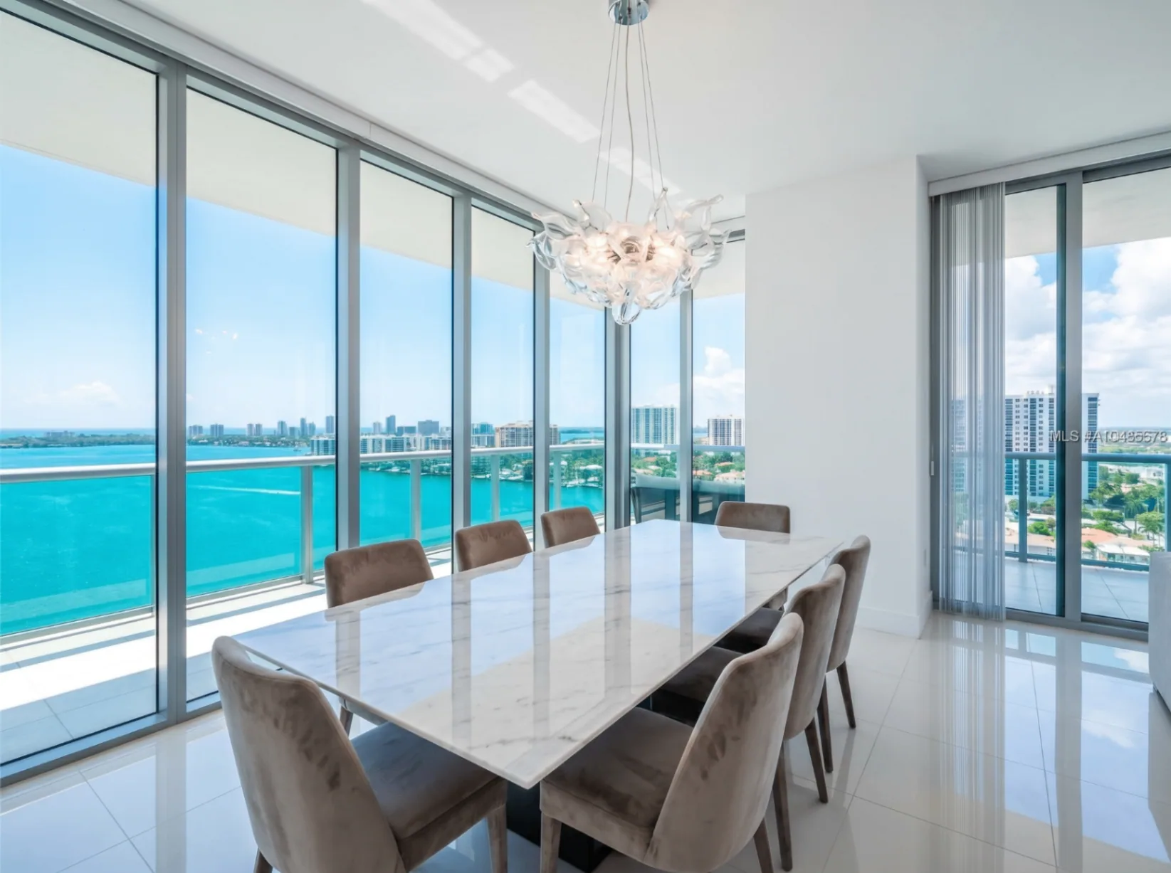 High-Rise Condo Dining Room with Water Views