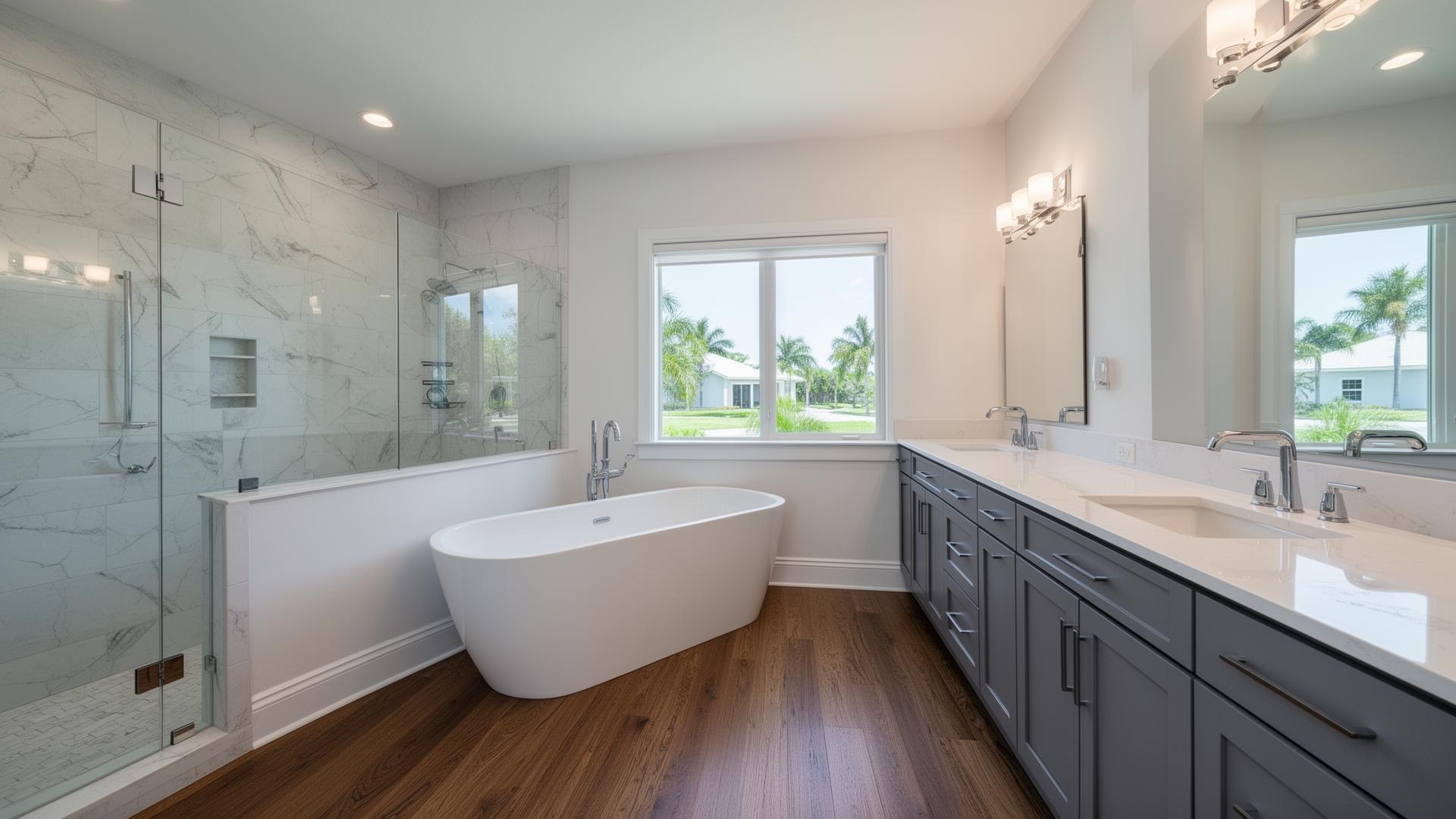 Primary Bath with Freestanding Tub — Lake Nona