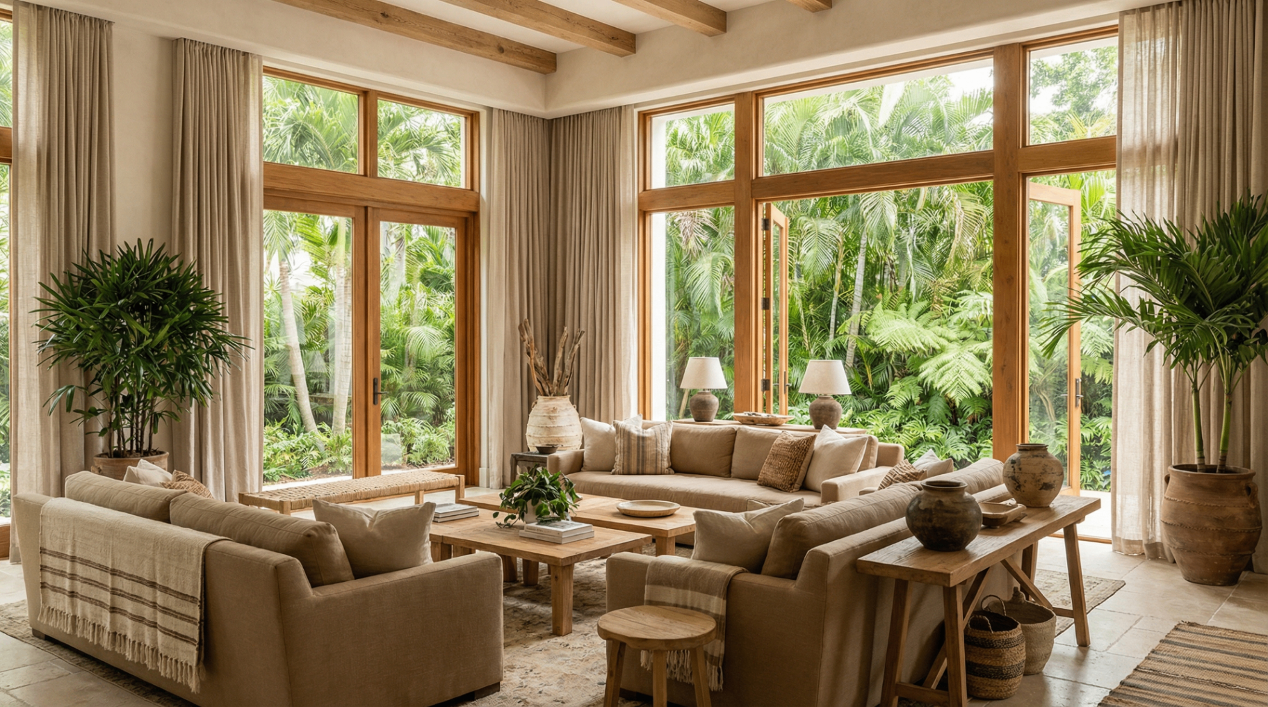 Camp Biscayne Living Room - Coconut Grove real estate photography