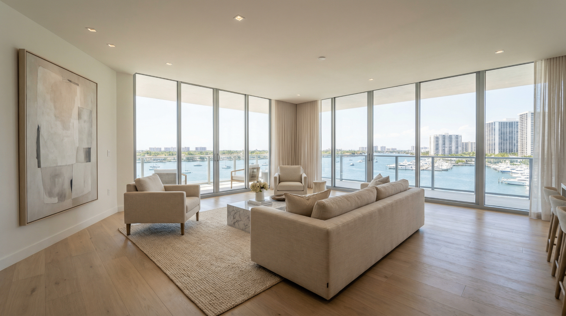 Intracoastal Living Room - Aventura real estate photography