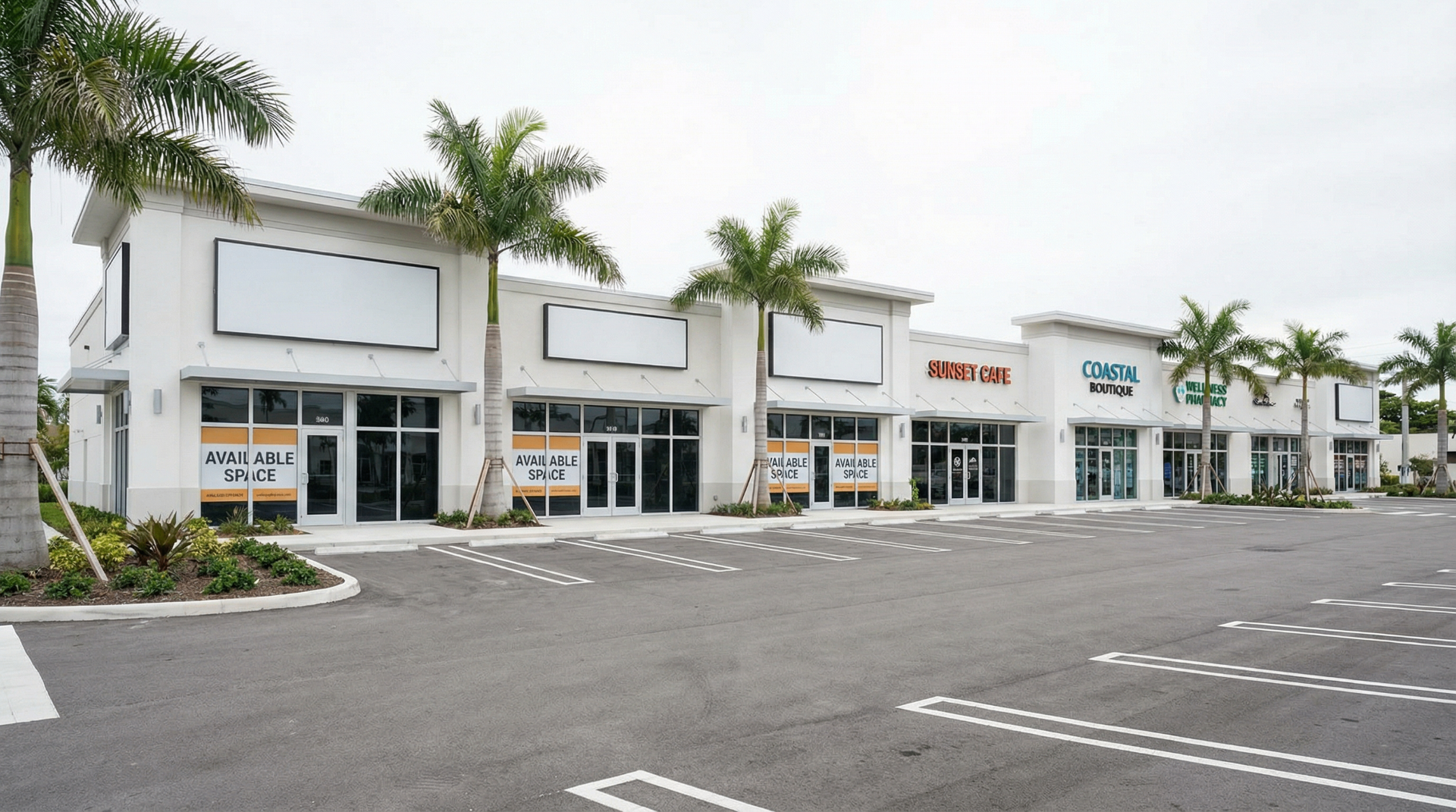 Luxury Retail Plaza - Commercial architectural photography in Fort Lauderdale