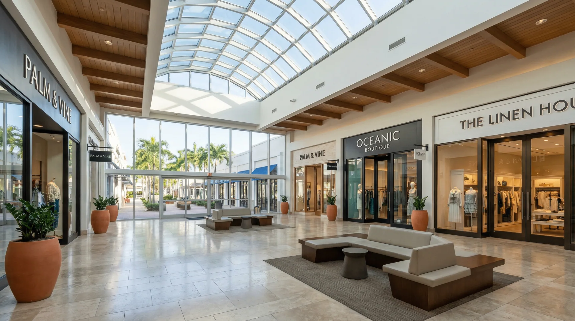 Shopping Mall Interior - Commercial architectural photography in Palm Beach