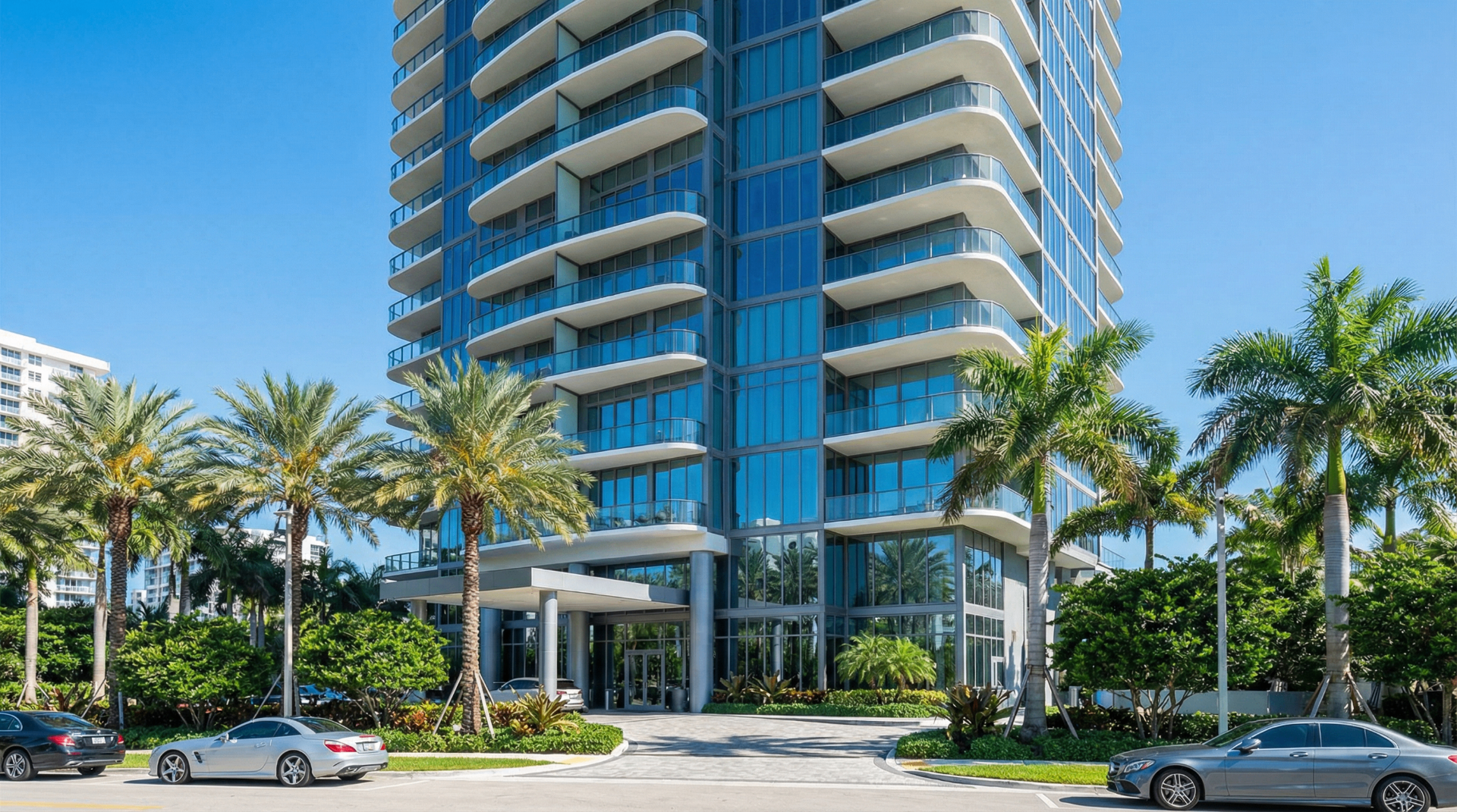 Luxury Tower Exterior - Aventura real estate photography