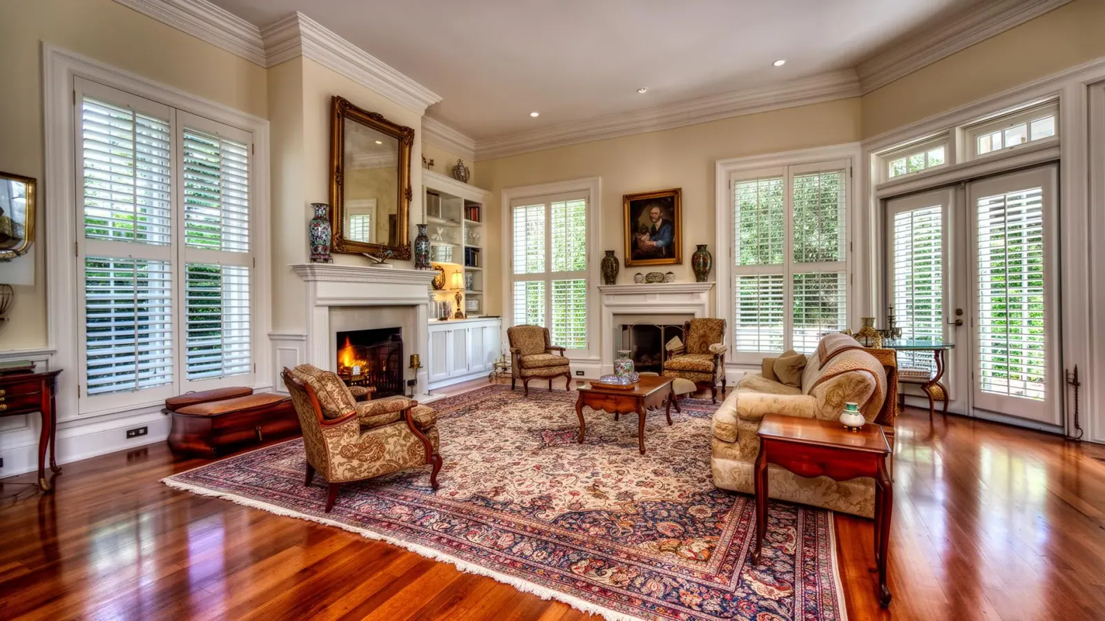 Formal Living Room with Fireplace — Winter Park