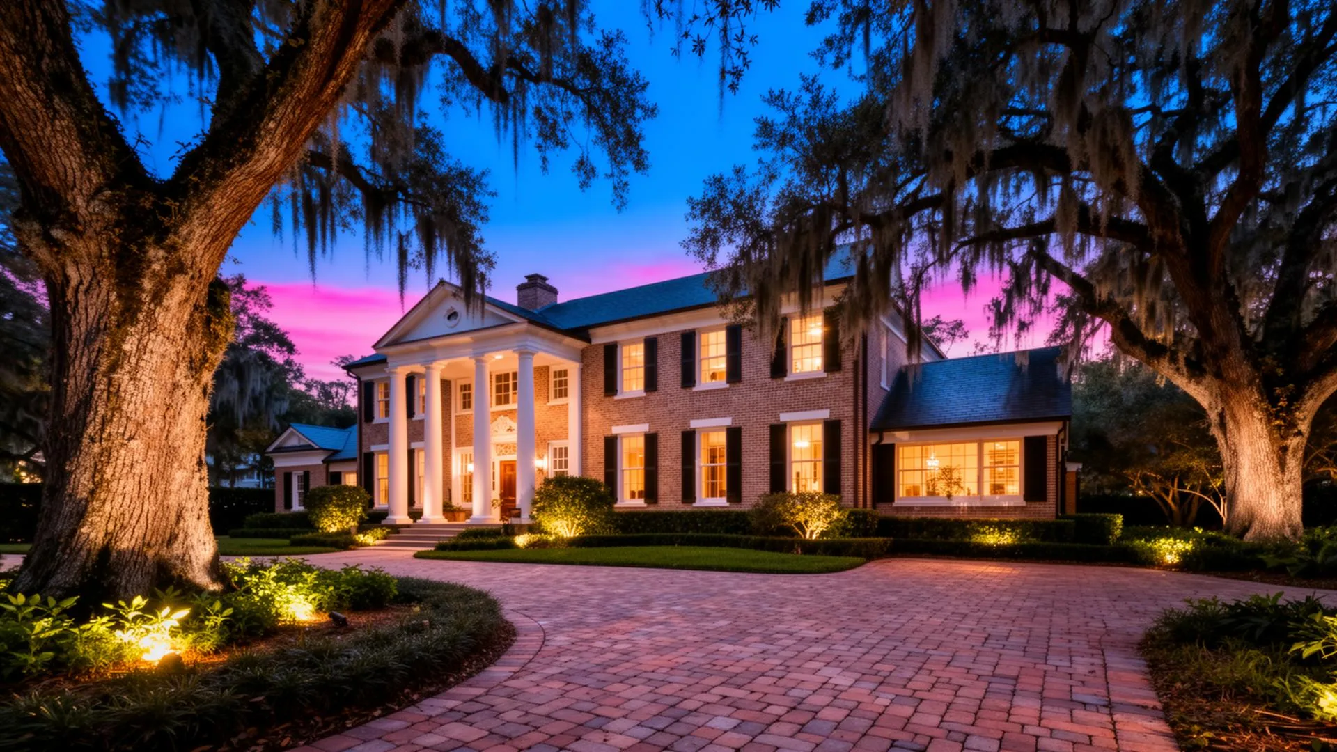Historic Brick Home at Twilight — Winter Park