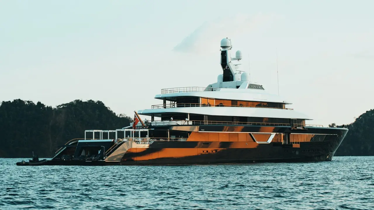 Luxury Yacht Profile Shot
