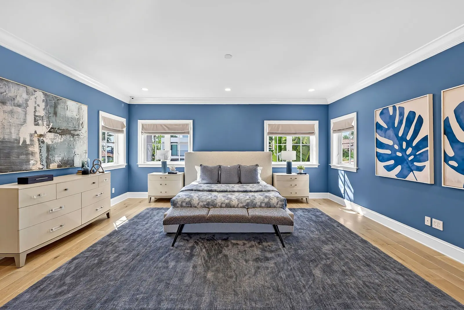 Primary bedroom in a Fort Lauderdale estate