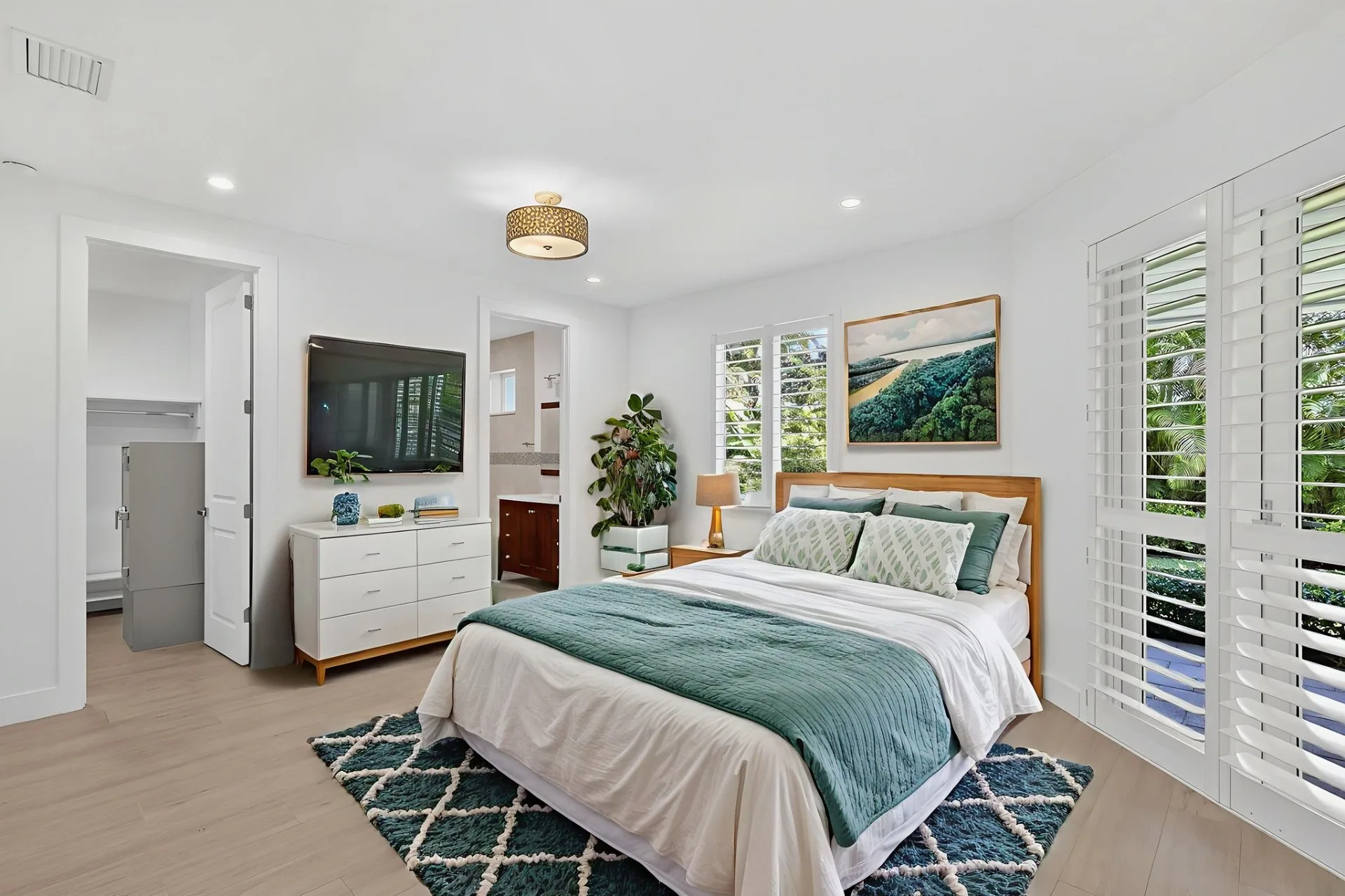Virtually Staged Master Bedroom